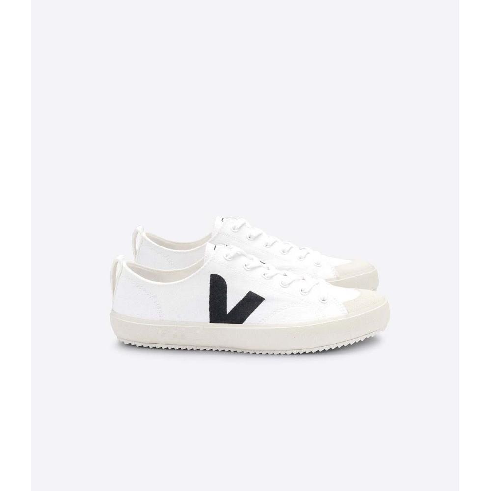 White/Black Women\'s Veja NOVA CANVAS Shoes | AU 480QMA